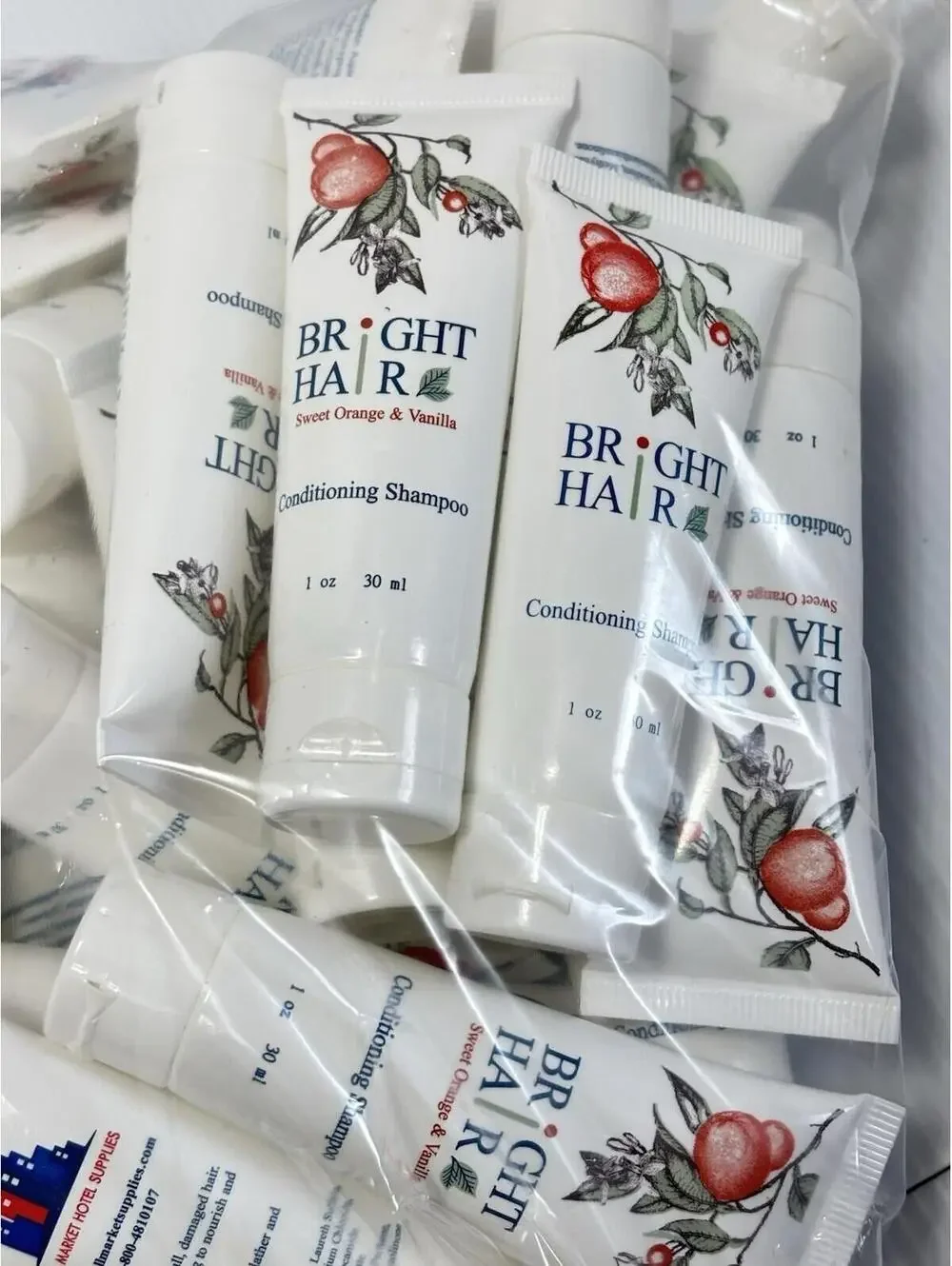 39pc Bright Hair Conditioning Shampoo Sweet Orange & Vanilla Travel Size -NEW!